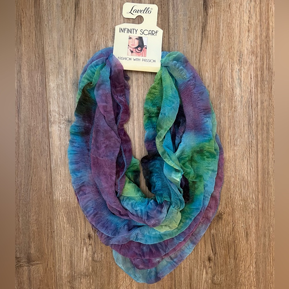 NWT Blue/ Green/ Purple Infinity Scarf